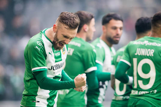 Hammarbys Simon Sandberg jublar