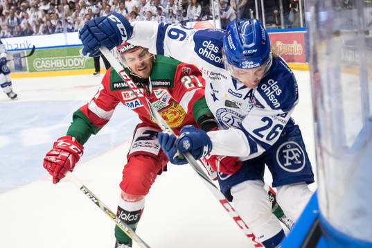 Moras Matt Bailey och Leksands Patrik Norén  i