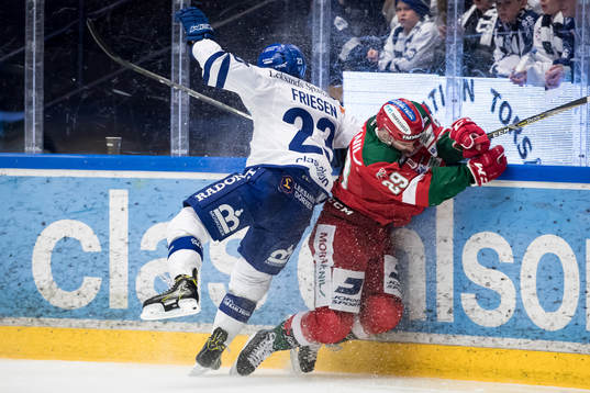 Leksands Alex Friesen och Moras Marcus Fagerudd  i
