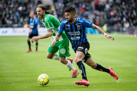 Sirius Omar Eddahri och Hammarbys Björn Paulsen