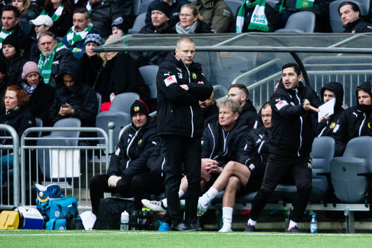 Hammarbys tränare Stefan Billborn och assisterande