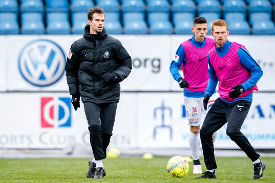 Trelleborgs Sebastian Ohlsson och Lasse Nielsen värmer upp