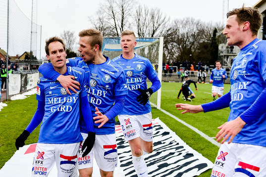 Trelleborgs spelare jublar