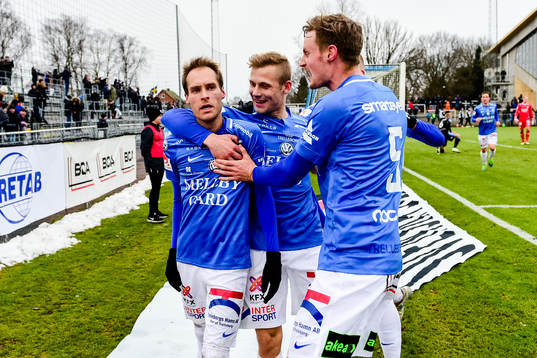 Trelleborgs spelare jublar