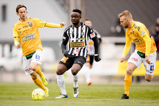 under fotbollsmatchen i Superettan mellan Landskrona och