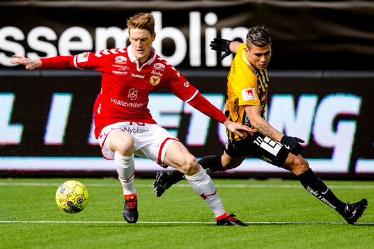 Kalmars Rasmus Elm och Häckens Paulinho