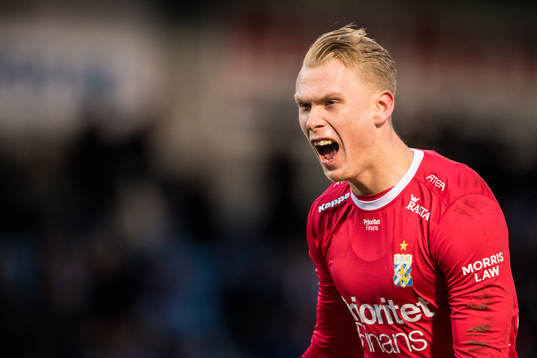 IFK Göteborgs målvakt Pontus Dahlberg jublar