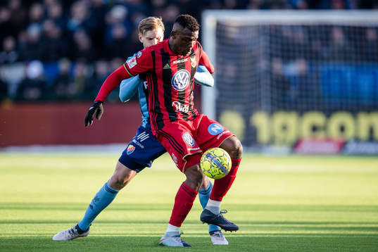 Östersunds Alhaji Gero och Djurgårdens Niklas Gunnarsson