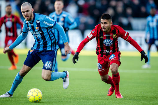 Djurgårdens Marcus Danielson och Östersunds Hosam Aiesh