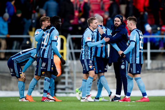Djurgårdens spelare jublar