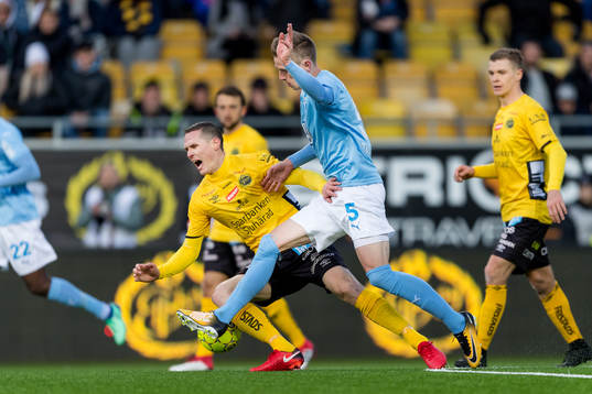 Elfsborgs Jon Jönsson och Malmö FFs Sören Rieks