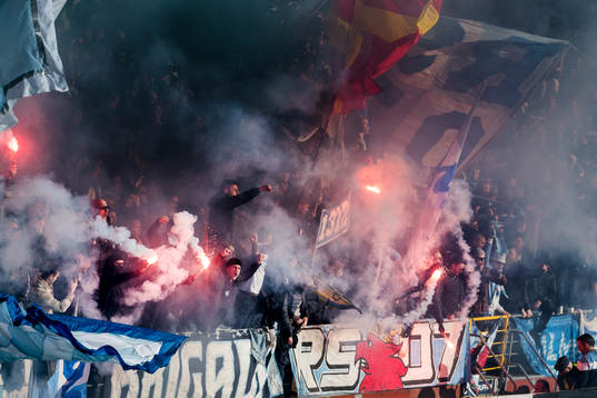 Malmö FFs supportrar jublar