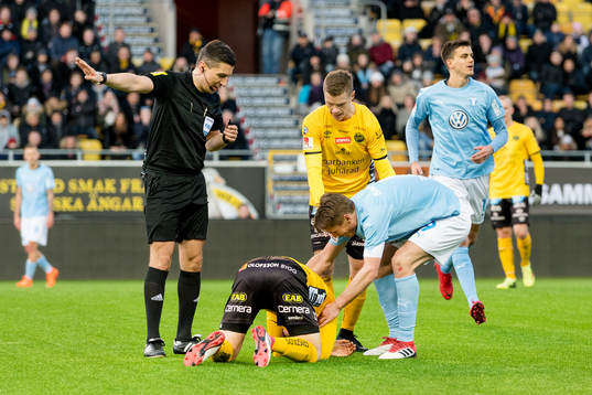 Malmö FFs Markus Rosenberg och Elfsborgs Joakim Nilsson