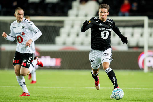 Espen Ruud of Odd and Anders Trondsen of Rosenborg