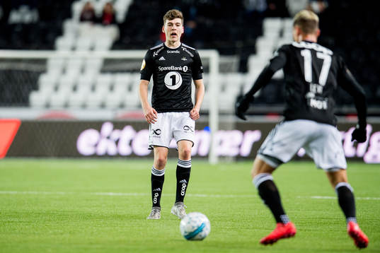 Jacob Rasmussen and Jonathan Levi of Rosenborg