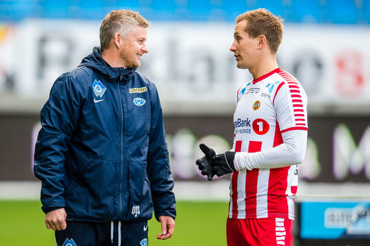 Ole Gunnar Solskjær, head coach of Molde, and Morten Gamst