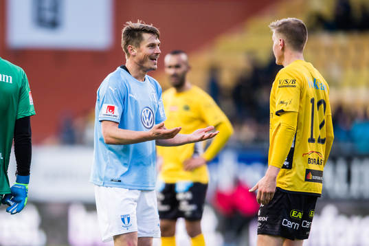 Malmö FFs Markus Rosenberg och Elfsborgs Joakim Nilsson