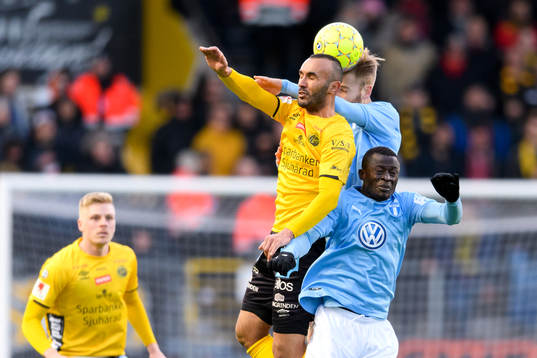 Nickduell mellan Elfsborgs Issam Jebali och Malmö FFs