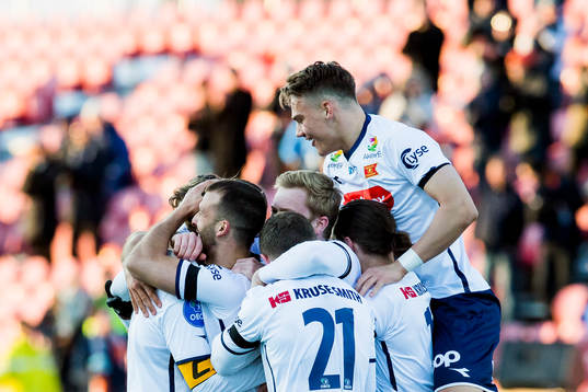 Viljar Helland Vevatne of Viking celebrates with his
