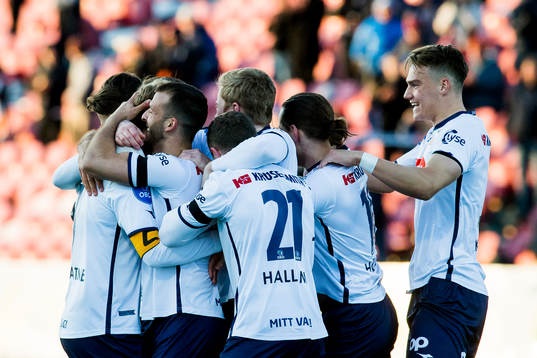 Viljar Helland Vevatne of Viking celebrates with his