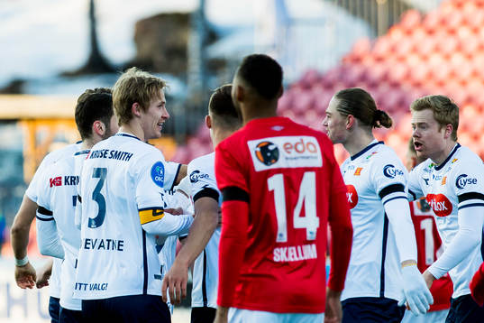 Viljar Helland Vevatne of Viking celebrates with his