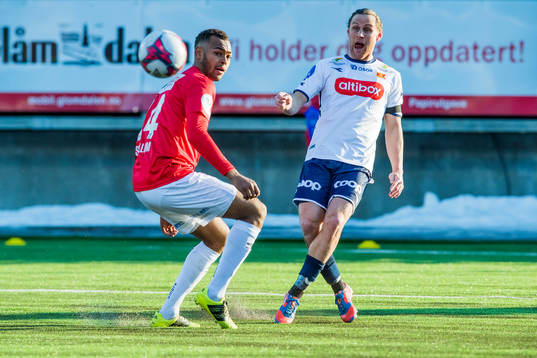 Markus Skjellum of Kongsvinger and Tommy Høiland