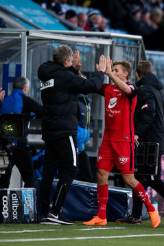 Lars Arne Nilsen, head coach of Brann, and Steffen Lie