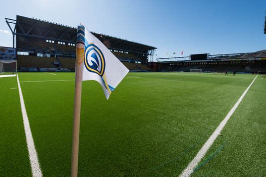 Hörnflagga med Allsvenskans logga