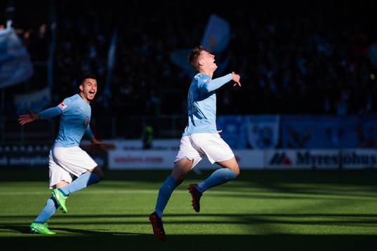 Malmö FFs Mattias Svanberg jublar