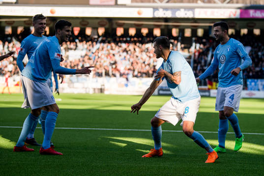 Malmö FFs Alexander Jeremejeff och Arnór Ingvi Traustason
