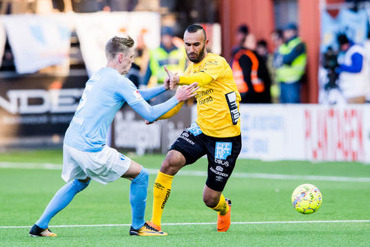 Malmö FFs Sören Rieks och Elfsborgs Issam Jebali