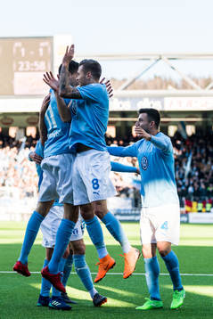 Malmö FFs Arnór Ingvi Traustason jublar
