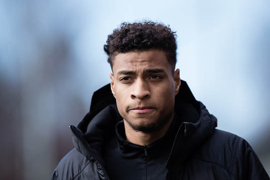 Frejs Joseph Ceesay innan fotbollsmatchen i Superettan