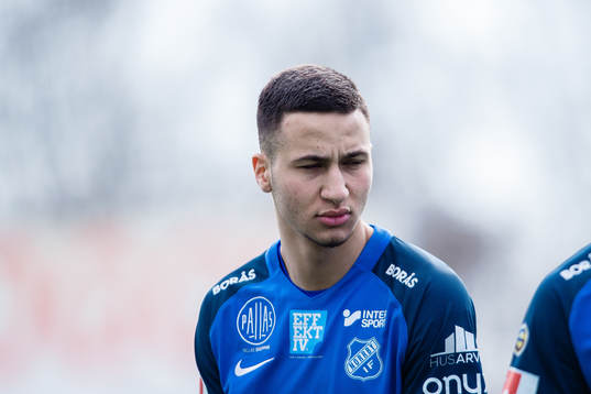Norrbys Abdelrahman Saidi innan fotbollsmatchen i