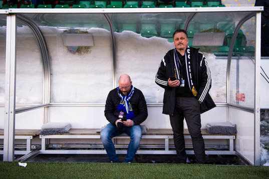 Urban Hagblom, sportchef före fotbollsmatchen i