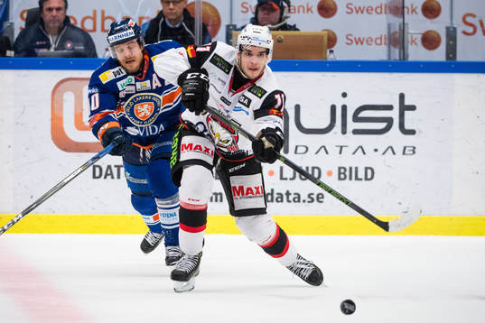 Malmö Redhawks Lukas Haudum och Växjös Erik Josefsson