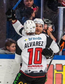Malmö Redhawks Frederik Storm jublar