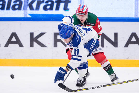 Leksands Martin Karlsson och Moras Sebastian Hartmann