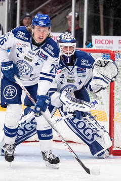 Leksands Patrik Norén och Leksands målvakt Tex