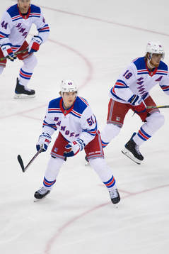 Rangers Neal Pionk, Lias Andersson och Marc Staal