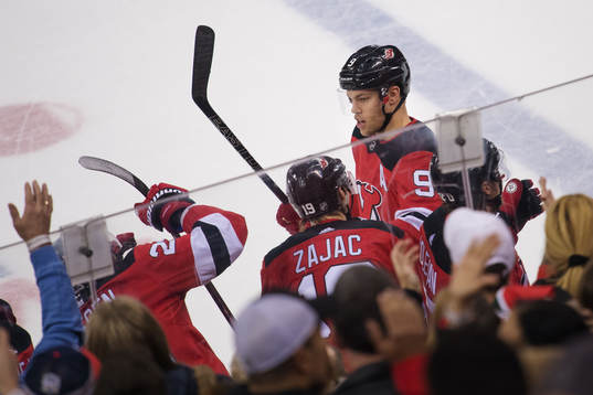 Devils Taylor Hall jublar