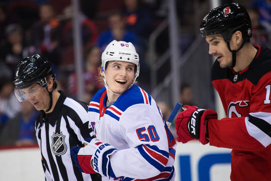 Rangers Lias Andersson och Devils Brian Boyle