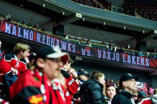 Malmö arena innan semifinal 2 i SM-slutspelet i ishockey