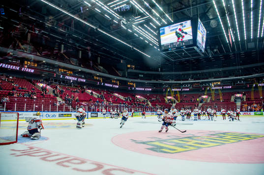 Växjö värmer upp innan semifinal 2 i SM-slutspelet i