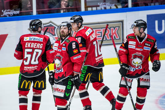 Malmö Redhawks Tobias Ekberg, Stefan Warg, Robin Alvarez
