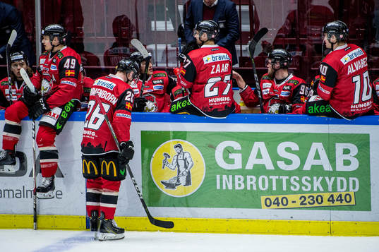 Malmö Redhawks spelare deppar