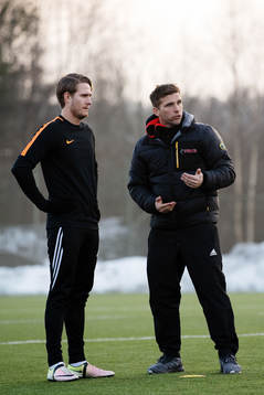 Mathias Edeus och tränare Anders Svensson