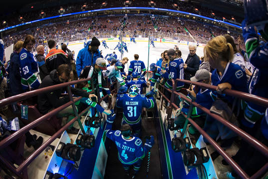 Vancouvers Brandon Sutter, Bo Horvat, målvakt Anders