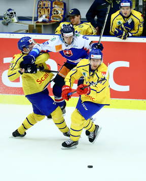 Sveriges Lawrence Pilut, John Norman och Slovakiens Filip
