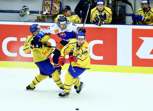 Sveriges Lawrence Pilut, John Norman och Slovakiens Filip
